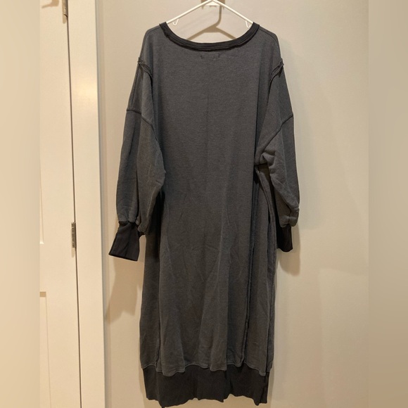 FREE PEOPLE We The Free Camden Maxi Sweatshirt Dress in Black - Picture 6 of 7